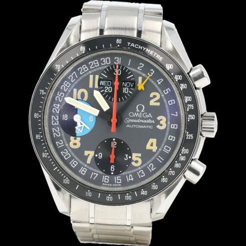 Montre Omega Speedmaster - Montre chronographe Day-Date en acier 39 mm 58 Facettes MT44721