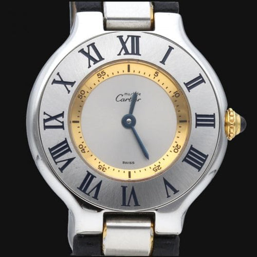 Montre Cartier Must 21 - Montre femme quartz 28 mm en or jaune et acier 58 Facettes MT42789