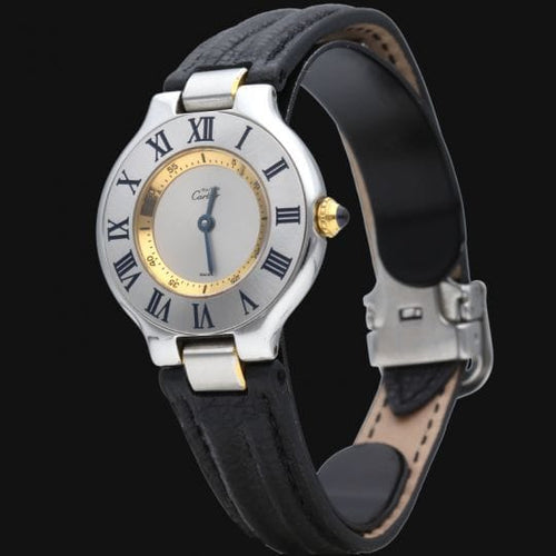 Montre Cartier Must 21 - Montre femme quartz 28 mm en or jaune et acier 58 Facettes MT42789