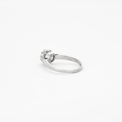 Bague 53 Bague solitaire or gris avec diamant 58 Facettes 23/252