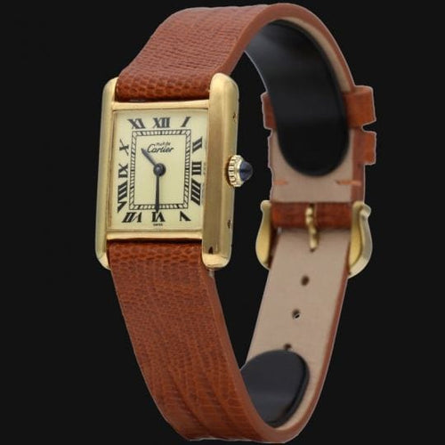 Montre Cartier Tank Vermeil - Montre femme à mouvement manuel 58 Facettes MT44338