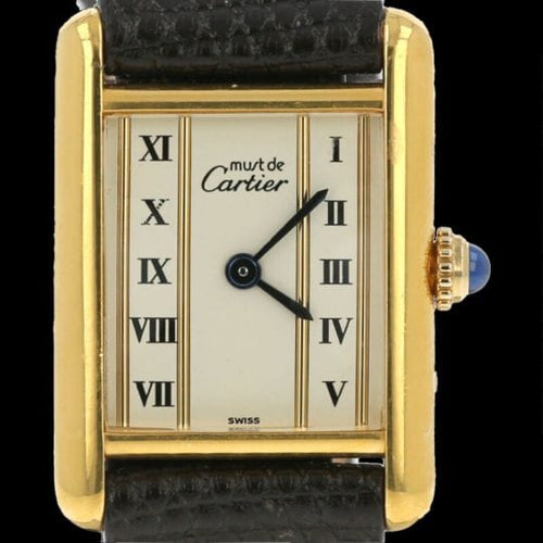 Montre Cartier Tank Vermeil - Montre à quartz plaqué or 58 Facettes MT44925