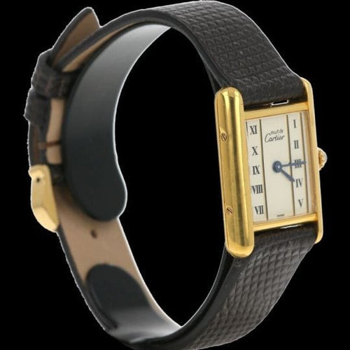 Montre Cartier Tank Vermeil - Montre à quartz plaqué or 58 Facettes MT44925