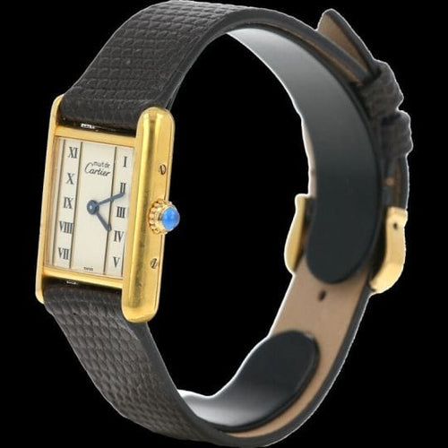 Montre Cartier Tank Vermeil - Montre à quartz plaqué or 58 Facettes MT44925