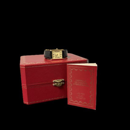 Montre Cartier Tank Vermeil - Montre à quartz plaqué or 58 Facettes MT44925