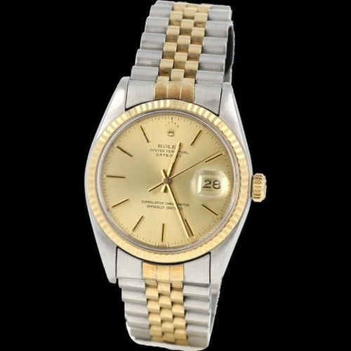 Montre Rolex Datejust - Montre 36 mm en or jaune et acier 58 Facettes MT44334