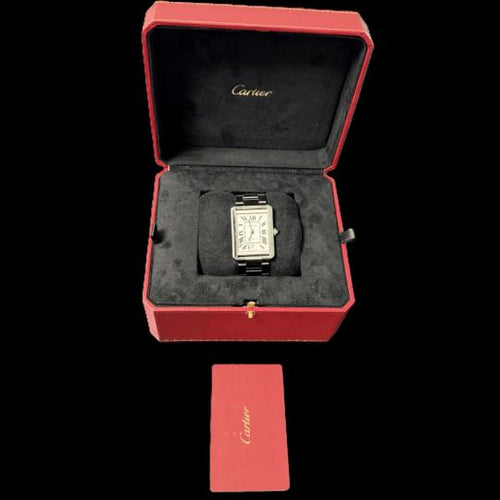 Montre Cartier Tank Solo XL - Montre en acier 58 Facettes MT44388