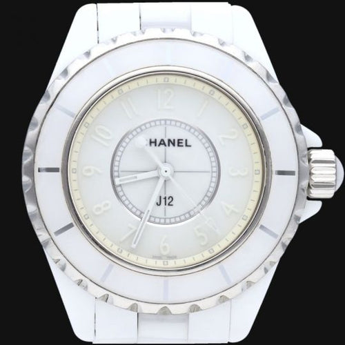Montre Chanel J12 - Montre femme 33 mm en céramique blanche 58 Facettes MT44249