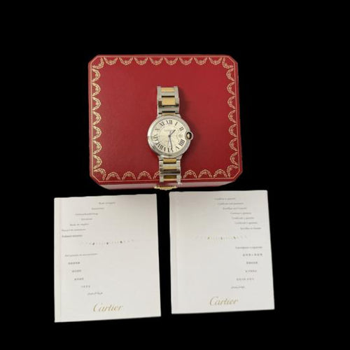 Montre Cartier Ballon Bleu - Montre femme automatique 42 mm or jaune et acier 58 Facettes MT42920