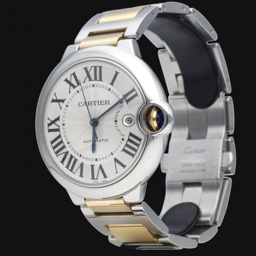 Montre Cartier Ballon Bleu - Montre femme automatique 42 mm or jaune et acier 58 Facettes MT42920
