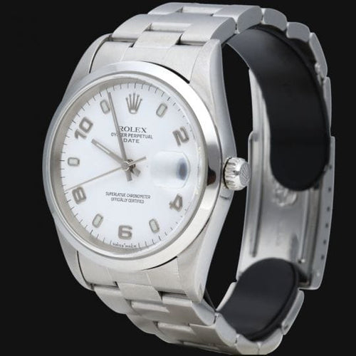 Montre Rolex Date - Montre 34 mm en acier 58 Facettes MT44098