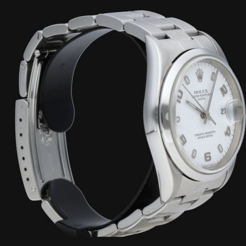Montre Rolex Date - Montre 34 mm en acier 58 Facettes MT44098