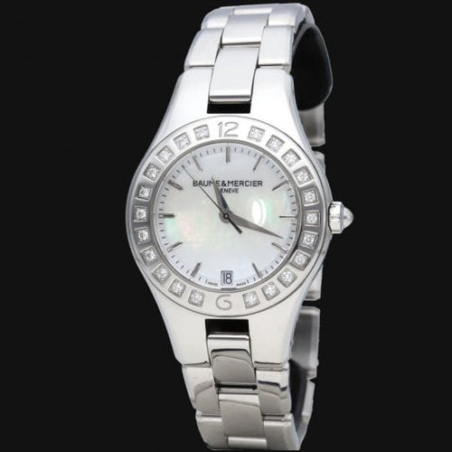 Montre Baume & Mercier Linea - Montre femme en acier avec diamants 58 Facettes MT44343