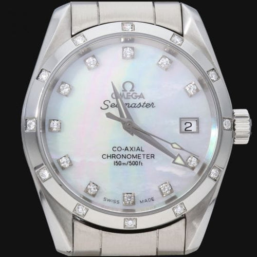 Montre Omega Seamaster Aqua Terra - Montre femme 36 mm en acier avec diamants 58 Facettes MT44825