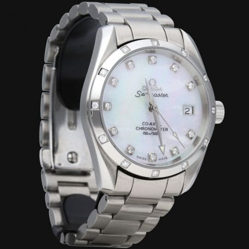 Montre Omega Seamaster Aqua Terra - Montre femme 36 mm en acier avec diamants 58 Facettes MT44825