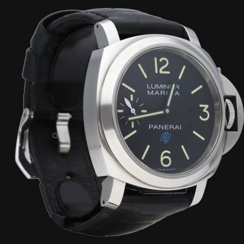 Montre Panerai Luminor Marina Logo - Montre homme 44 mm en acier 58 Facettes MT44612