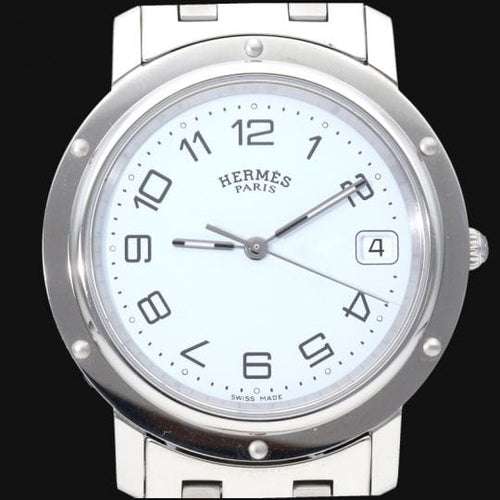 Montre Hermès Clipper - Montre femme en acier, quartz 36 mm 58 Facettes MT44637