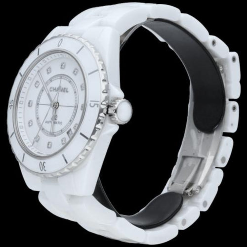 Montre Chanel J-12 Calibre 12.1 - Montre femme en céramique blanche 38 mm 58 Facettes MT44827