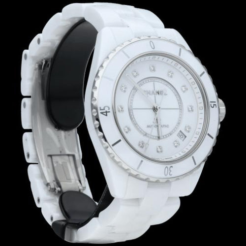 Montre Chanel J-12 Calibre 12.1 - Montre femme en céramique blanche 38 mm 58 Facettes MT44827