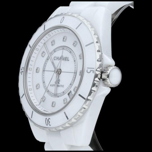 Montre Chanel J-12 Calibre 12.1 - Montre femme en céramique blanche 38 mm 58 Facettes MT44827