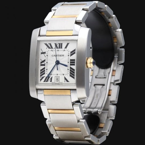 Montre Cartier Tank Française - Montre GM en or jaune et acier 58 Facettes MT43986