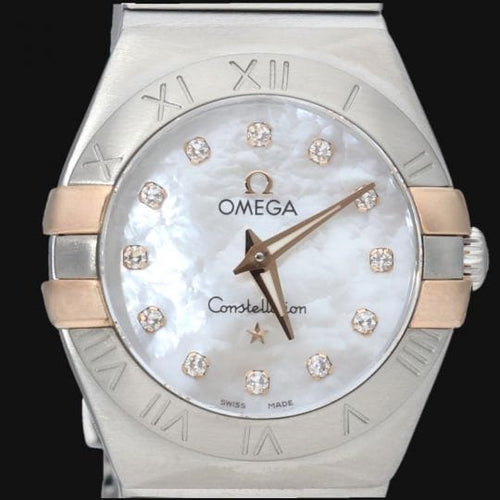 Montre Omega Constellation - Montre femme 24 mm en or rose et acier 58 Facettes MT44815