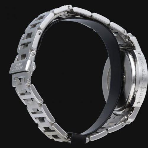Montre Hermès Clipper - Montre chronographe automatique homme en acier 58 Facettes MT44631