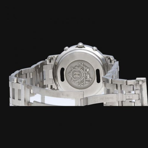 Montre Hermès Clipper - Montre chronographe automatique homme en acier 58 Facettes MT44631