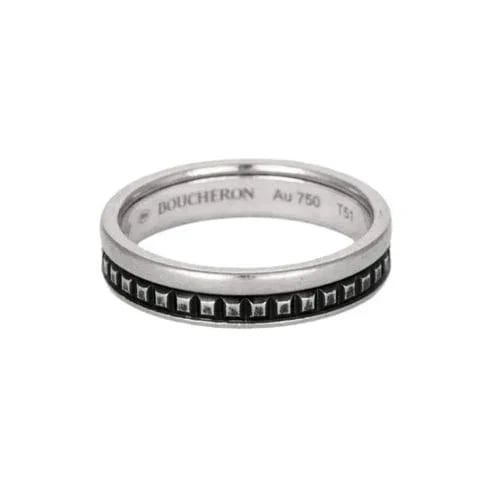 Bague 51 BOUCHERON - Quatre - Alliance or blanc 58 Facettes 250012