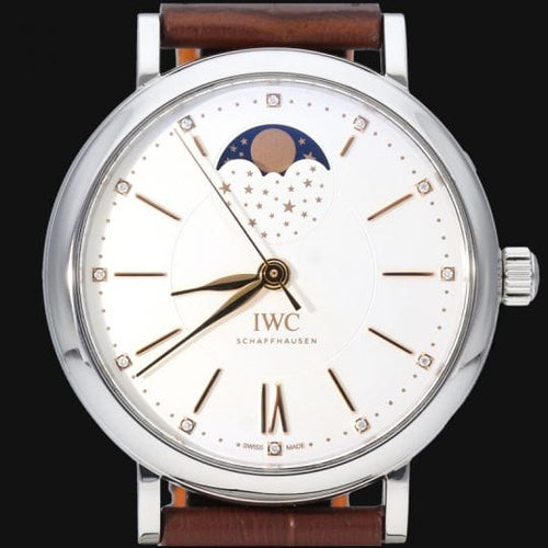 Montre IWC Portofino - Montre automatique 37 mm en acier 58 Facettes MT44464