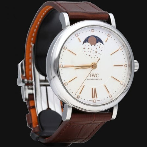 Montre IWC Portofino - Montre automatique 37 mm en acier 58 Facettes MT44464