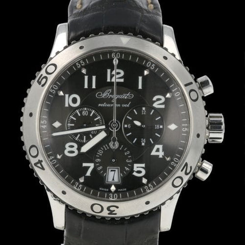 Montre Breguet Type XXI - Montre flyback automatique homme 42 mm acier 58 Facettes MT43216