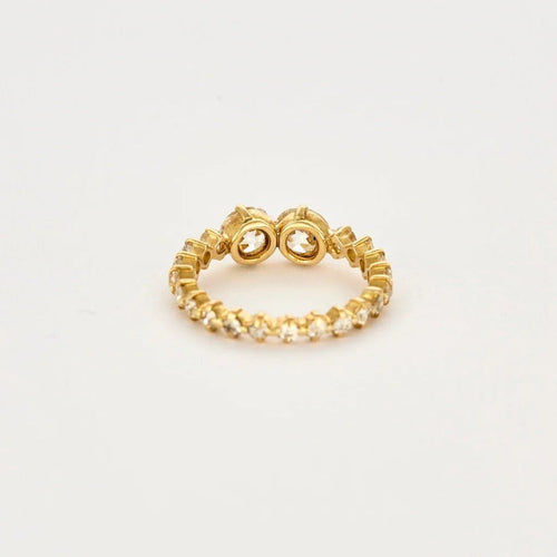 Bague 51 Bague toi et moi, or jaune et diamants 58 Facettes 250015