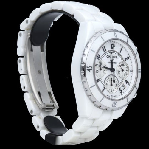 Montre Chanel J12 - Montre chronographe automatique en céramique blanche 58 Facettes MT44647