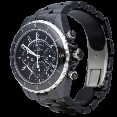 Montre Chanel J12 - Montre chronographe 41 mm en céramique 58 Facettes MT44645