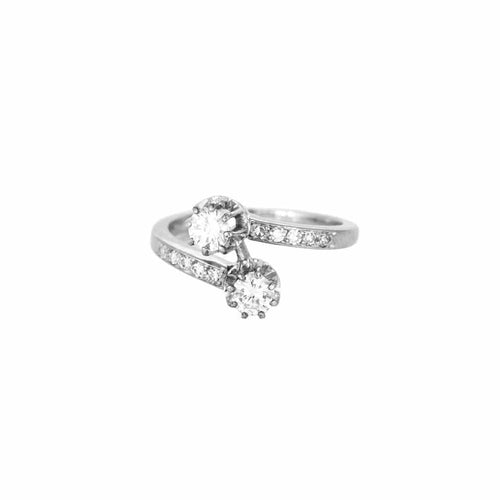 Bague 52 Bague toi et moi or gris et diamants 58 Facettes 250025