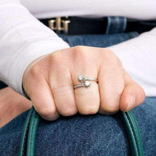 Bague 52 Bague toi et moi or gris et diamants 58 Facettes 250025