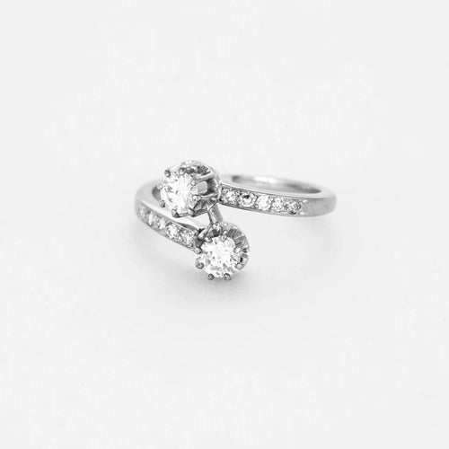 Bague 52 Bague toi et moi or gris et diamants 58 Facettes 250025