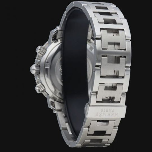 Montre Hermès Clipper - Montre chronographe à quartz en acier 58 Facettes MT40221