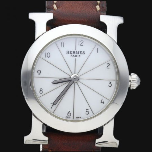 Montre Hermès Heure H Ronde - Montre femme en acier 58 Facettes MT40418