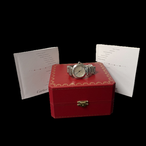 Montre Cartier Pasha - Montre automatique en acier 35 mm 58 Facettes MT39846