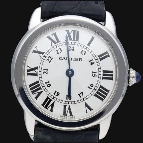 Montre Cartier Ronde Solo - Montre femme quartz 29 mm en acier 58 Facettes MT40105