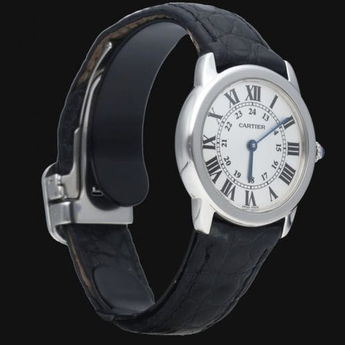 Montre Cartier Ronde Solo - Montre femme quartz 29 mm en acier 58 Facettes MT40105
