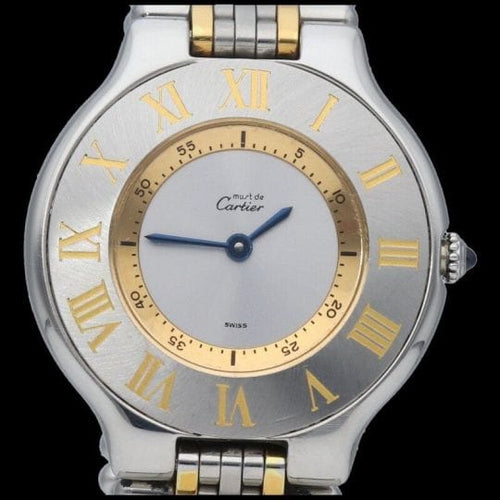 Montre Cartier Must 21 - Montre femme en or jaune 18K et acier 58 Facettes MT40594