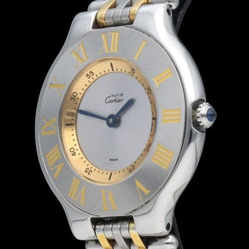 Montre Cartier Must 21 - Montre femme en or jaune 18K et acier 58 Facettes MT40594