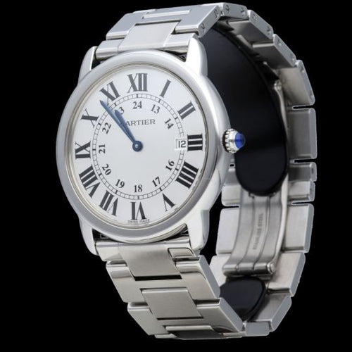 Montre Cartier Ronde Solo - Montre ronde homme en acier 58 Facettes MT40298