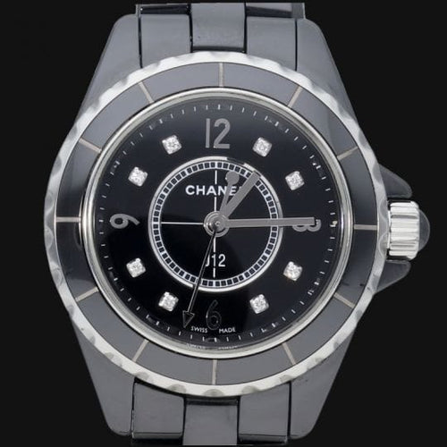 Montre Chanel J12 - Montre quartz 29 mm en céramique avec diamants 58 Facettes MT39967