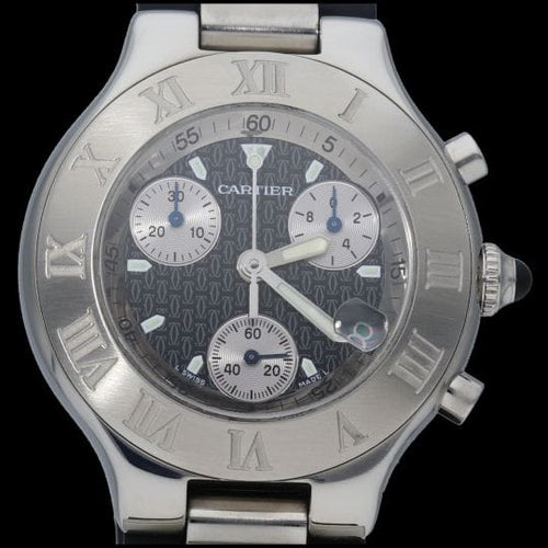 Montre Cartier Must 21 Chronoscaph - Montre quartz acier 38 mm 58 Facettes MT40339