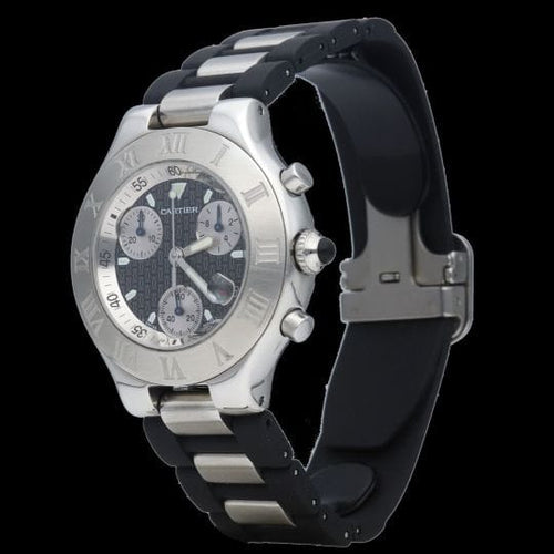 Montre Cartier Must 21 Chronoscaph - Montre quartz acier 38 mm 58 Facettes MT40339