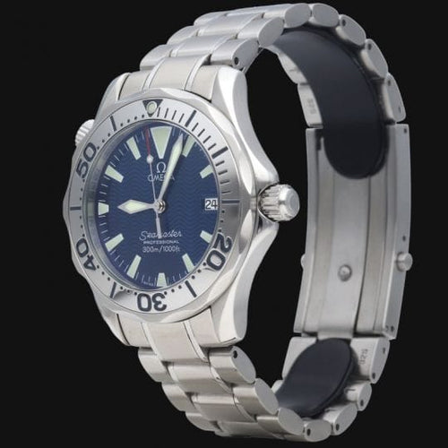 Montre Omega Seamaster Professional 300M - Montre homme en acier, cadran bleu 58 Facettes MT40541